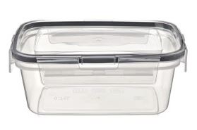 Контейнер для продуктов герметичный прямоугольный 0,75л с защелками (бесцветный)